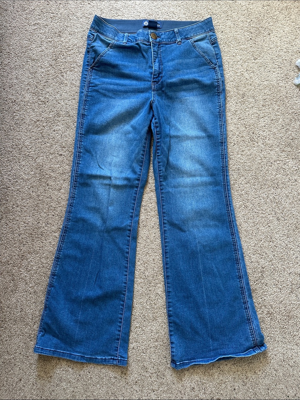 Democracy Blue Wide Leg Flare Jeans